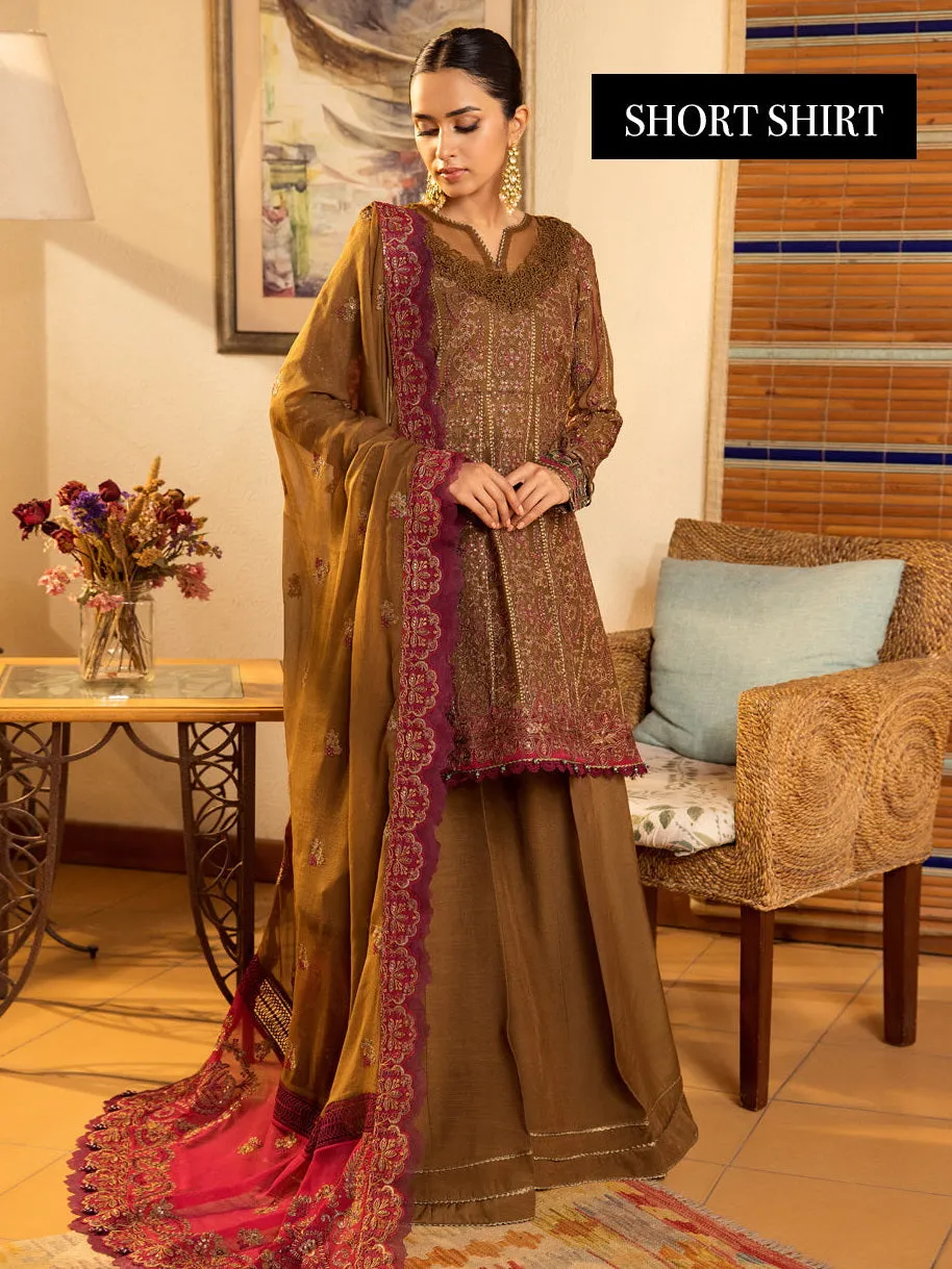 LaMode by Xenia Formals Unstitched Chiffon 3Pc Suit D-06 ENRICA