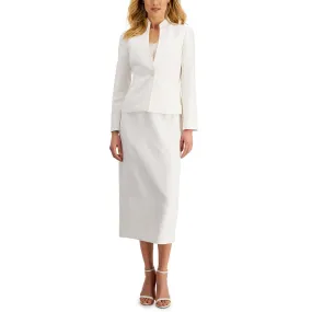 Le Suit Womens Petites Office Wear Business Skirt Suit