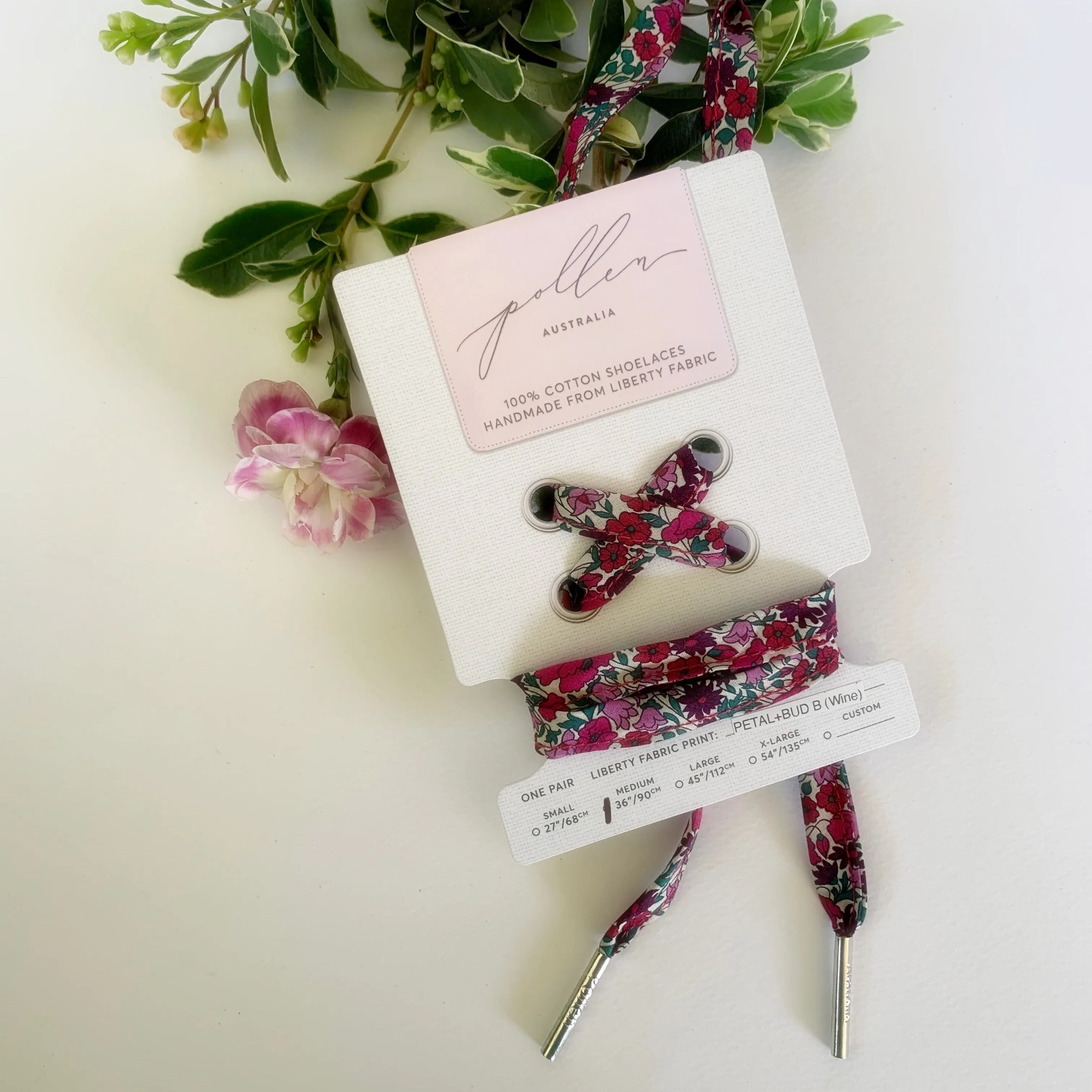 Liberty Laces - Petal + Bud B (Wine)