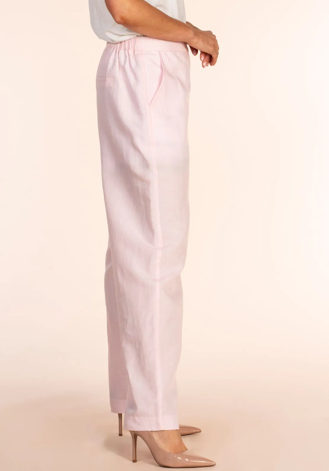 Linen Suit Pant - Pink