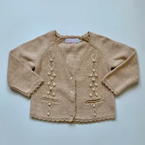 Louise Misha x Monoprix Gold Flecked Cardigan: 24-36 Months