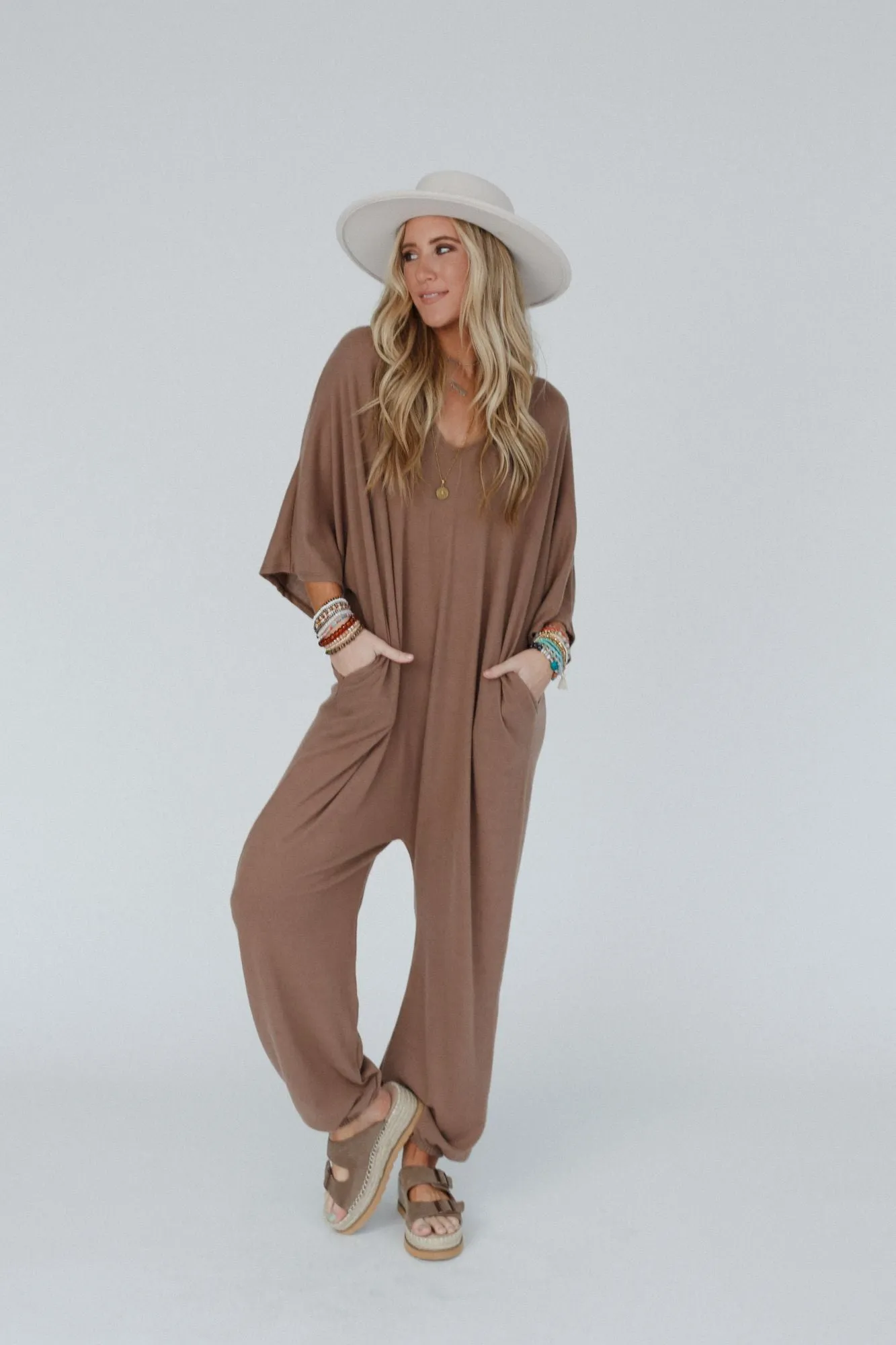 Lovely As Ever Harem Jumpsuit - Mushroom