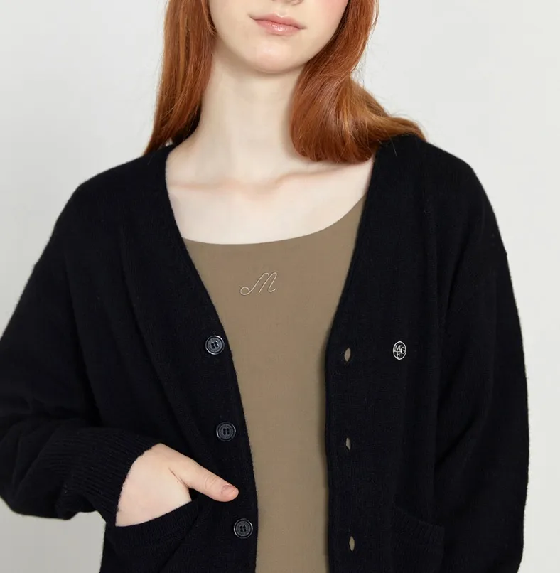 Marithe + Francois Girbaud  |[MARITHE]★V NECK MERINO WOOL CARDIGAN