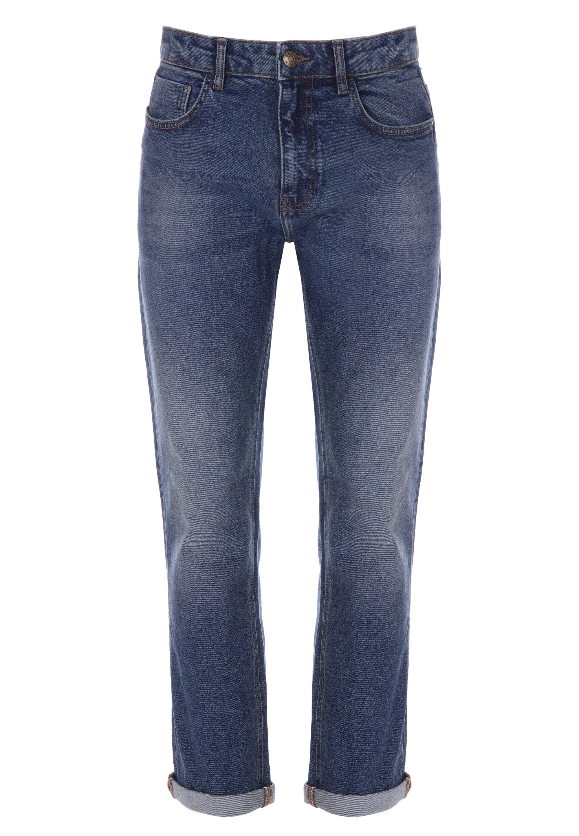 Mens Mid Blue Straight Vintage Jeans