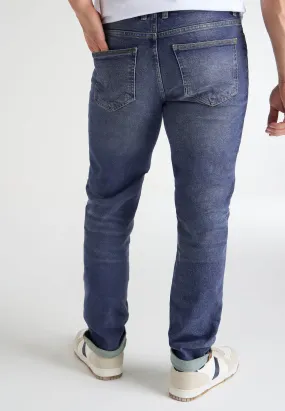 Mens Mid Blue Straight Vintage Jeans