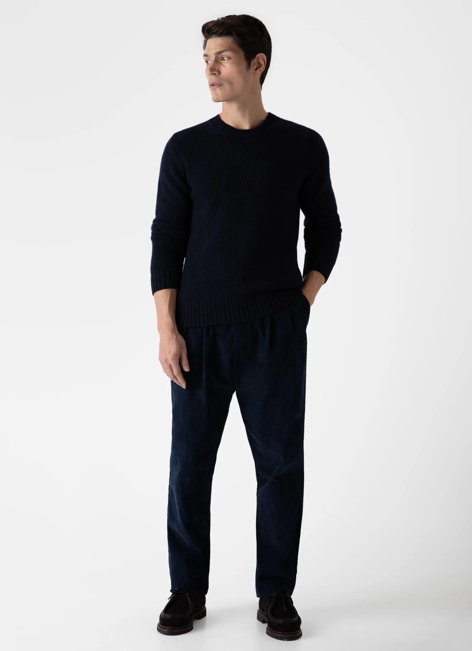 Men's Roxburgh Cashmere Jumper in Navy