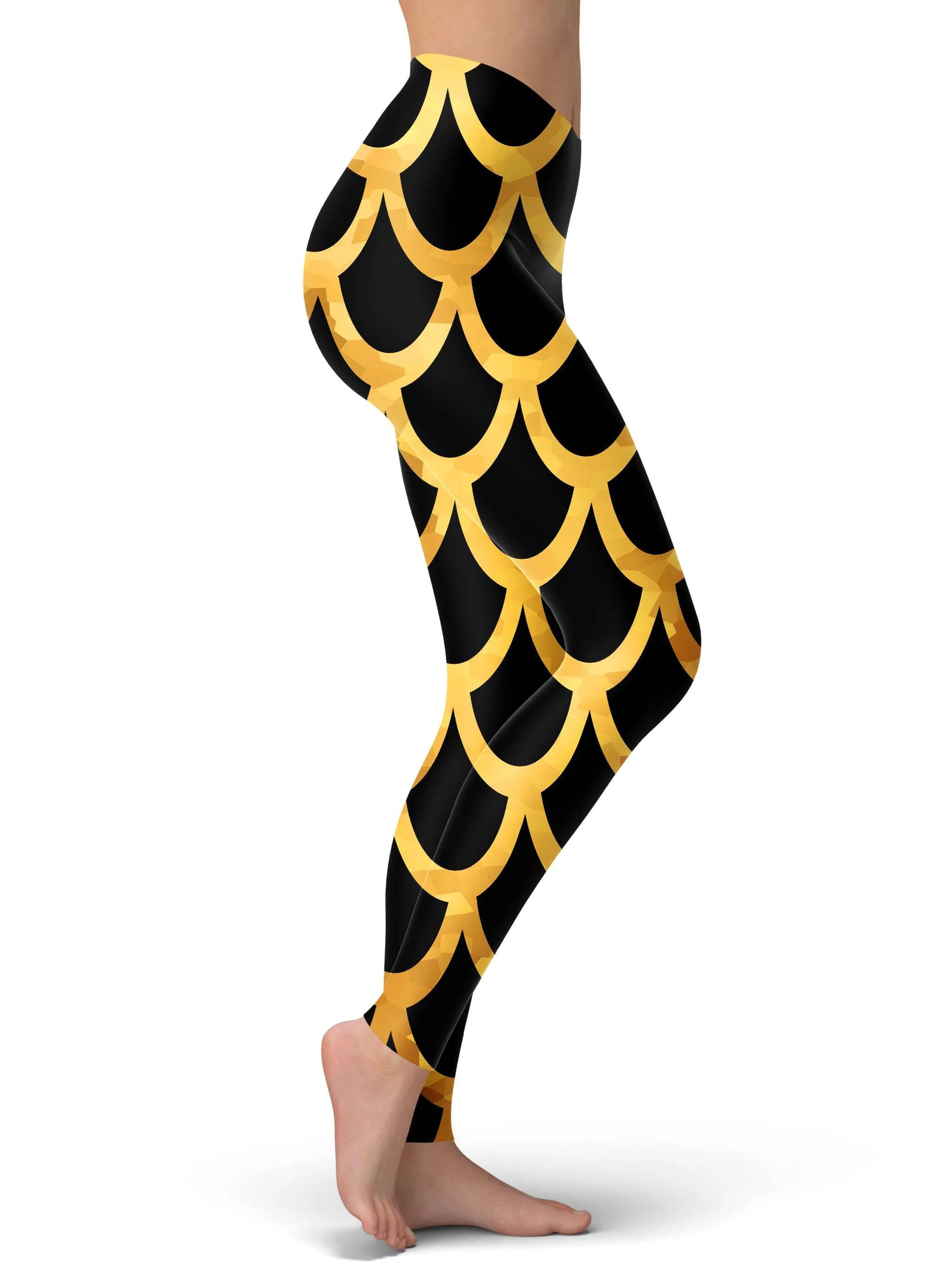 Mermaid Scales Gold Leggings