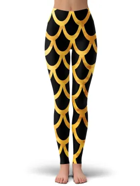 Mermaid Scales Gold Leggings