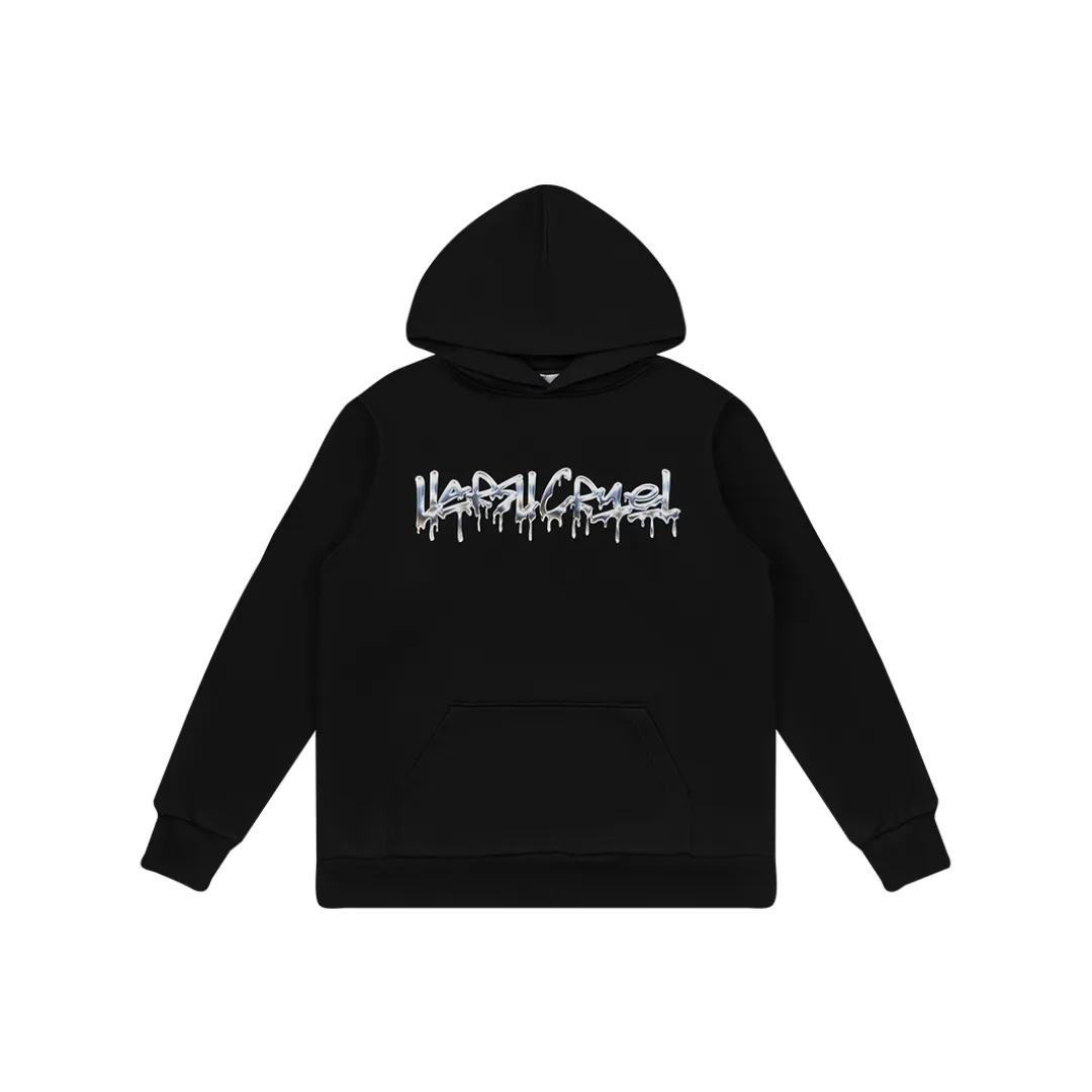 Metal Liquid Graffiti Printed Hoodie