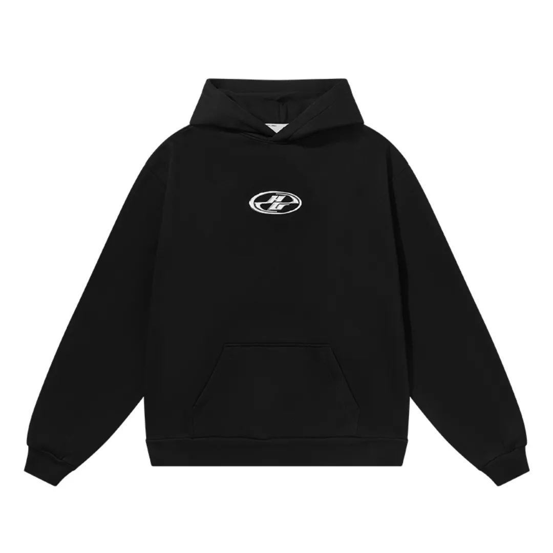 Metal Printed logo Loose Hoodie