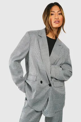 Mini Mono Check Relaxed Fit Tailored Blazer