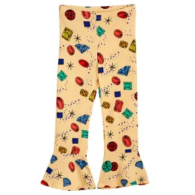 Mini Rodini Child Jewels Flared Pants Yellow