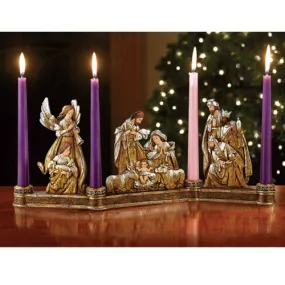 Nativity Advent Candleholder