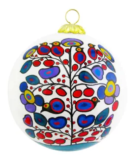 Norval Morrisseau Woodland Floral Glass Ornament