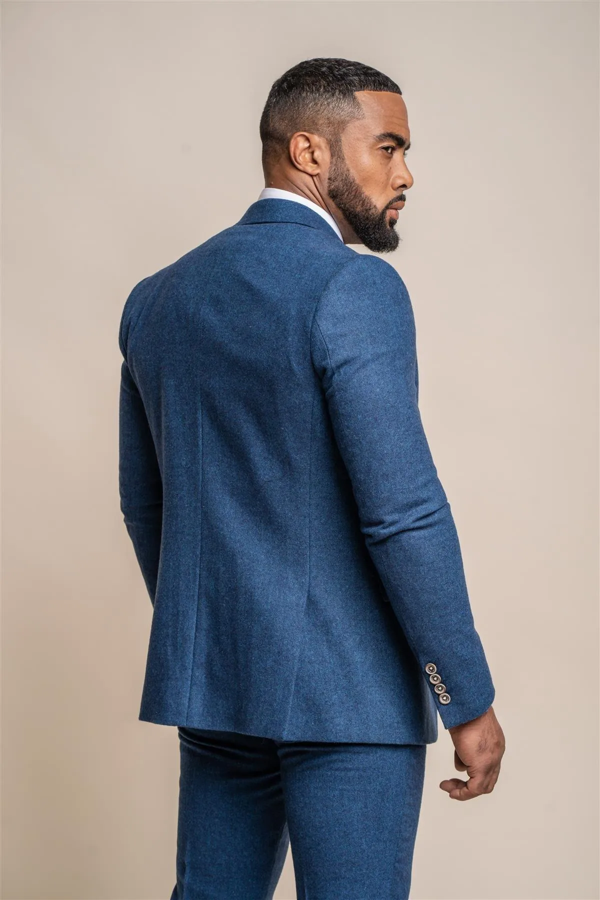 Orson Blue Tweed Slim Fit Suit