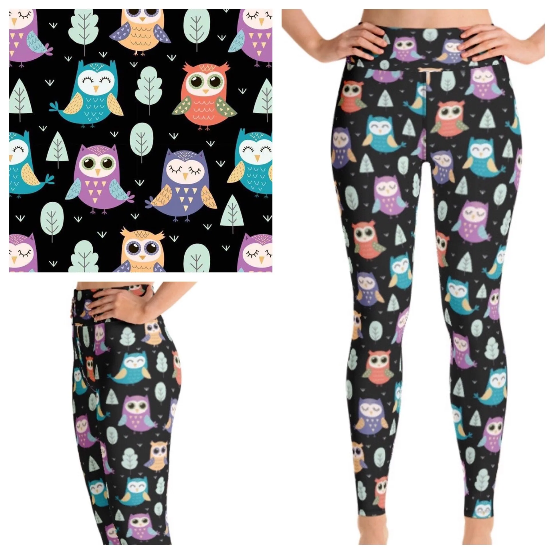 Pastel Owl Soft Leggings