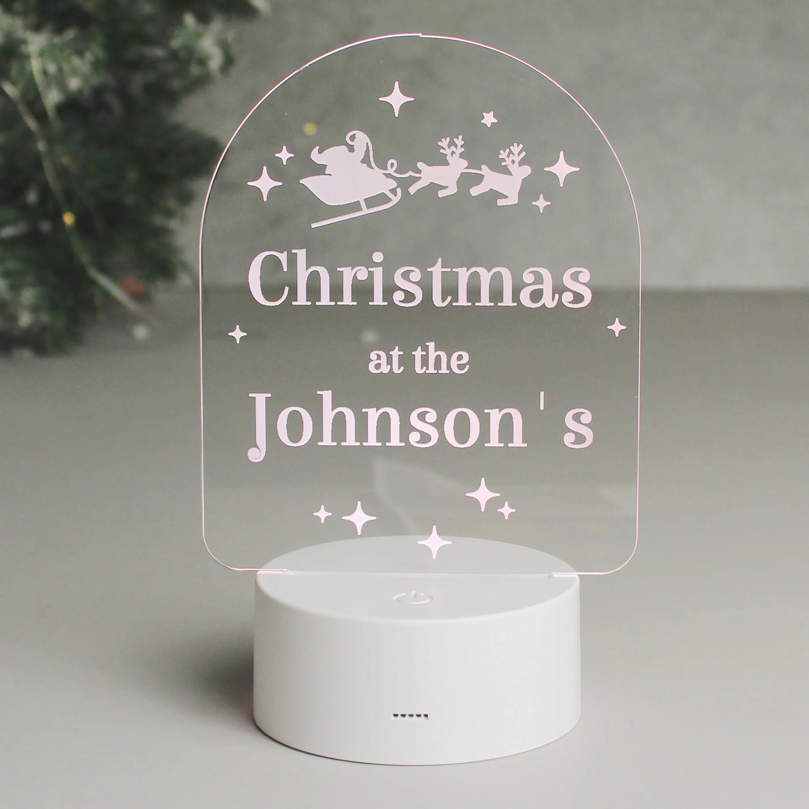 Personalised Free Text Christmas LED Light