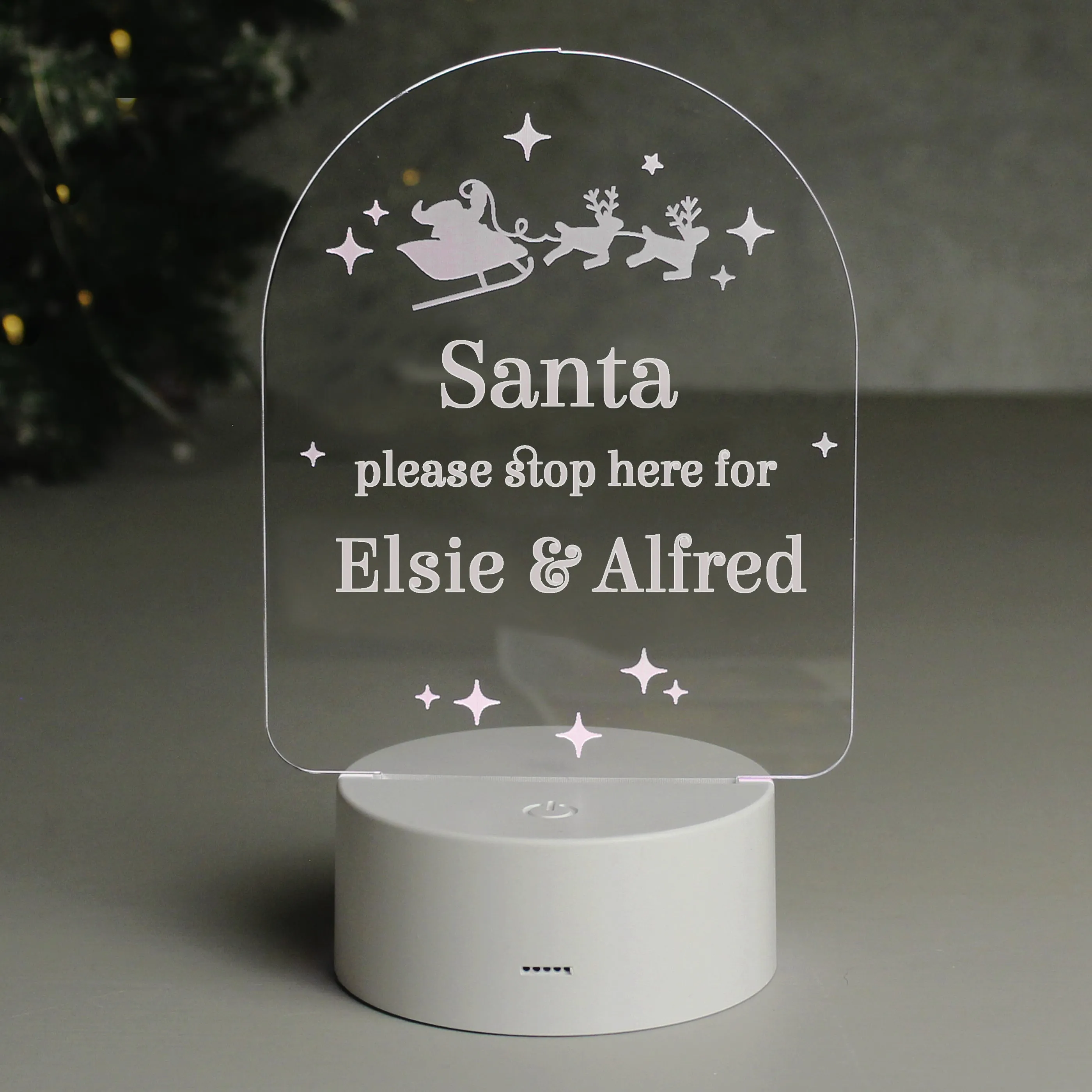 Personalised Free Text Christmas LED Light