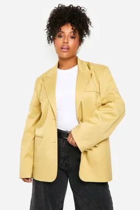 Plus Essential Oversized Single Breasted Blazer