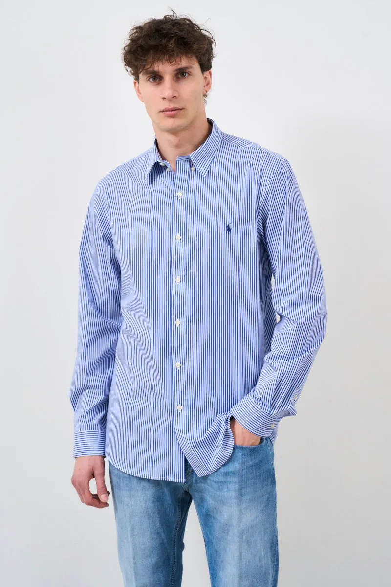 POLO RALPH LAUREN Camicia uomo in popeline stretch Slim-fit a righe