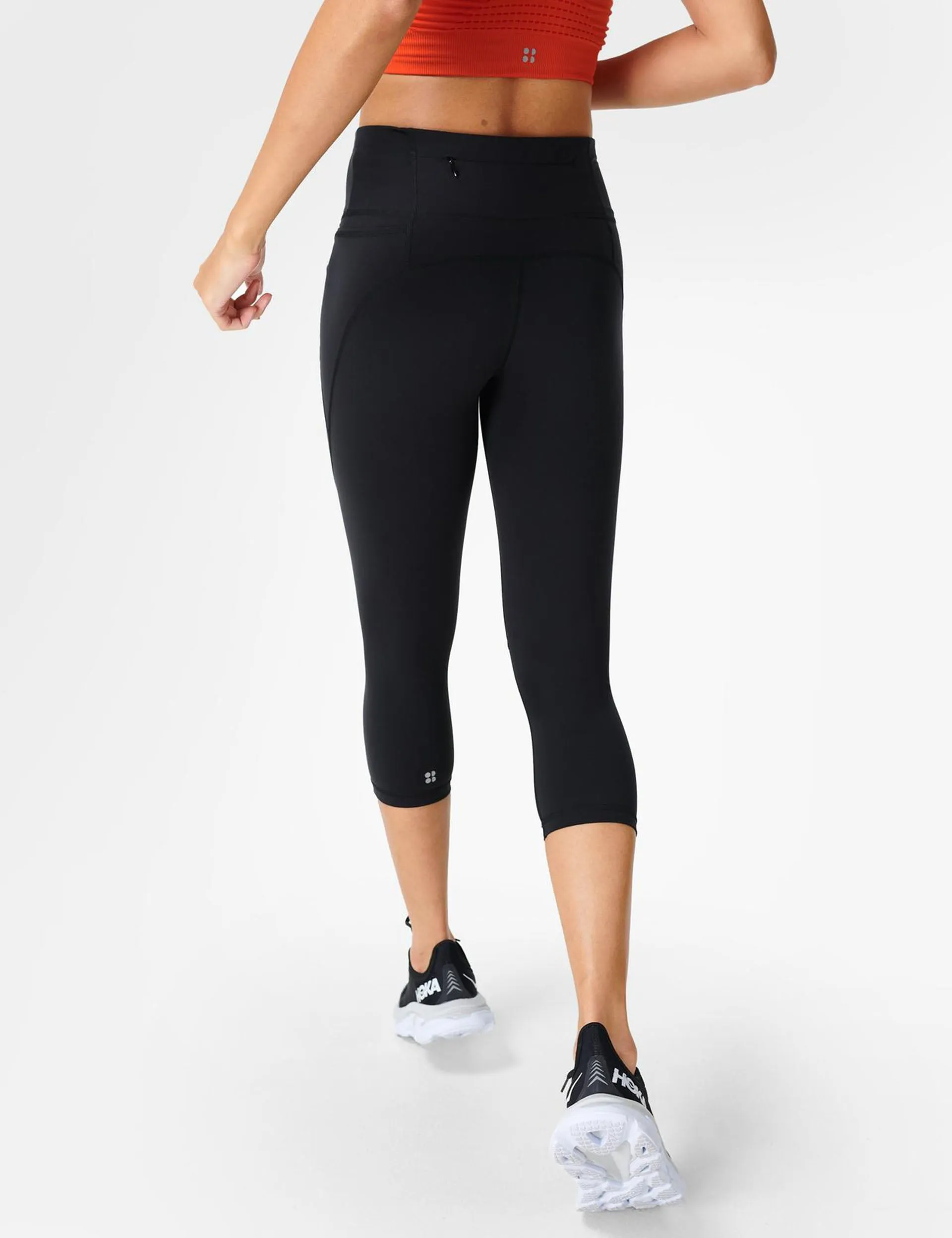 Power Cropped Gym Leggings - Black