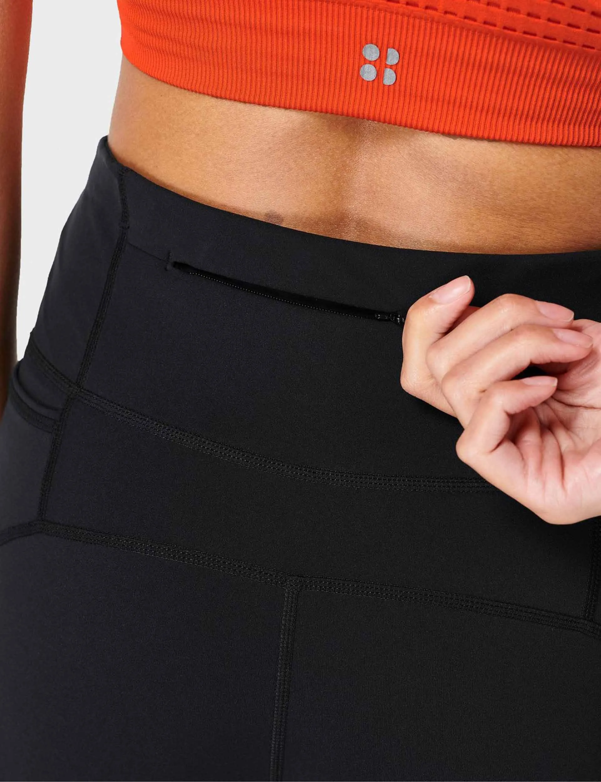 Power Cropped Gym Leggings - Black