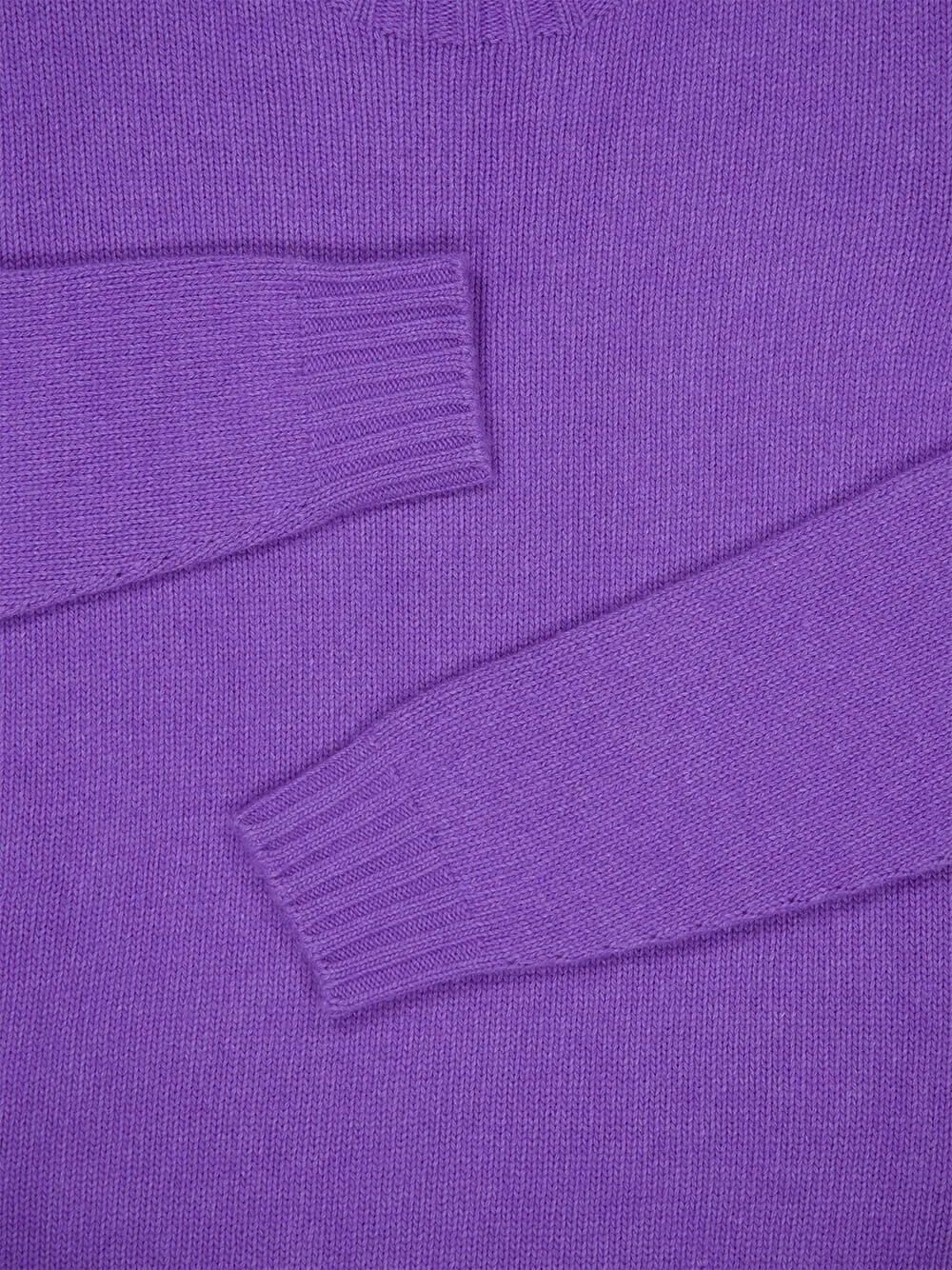 Purple Wool Crew Neck Sweater