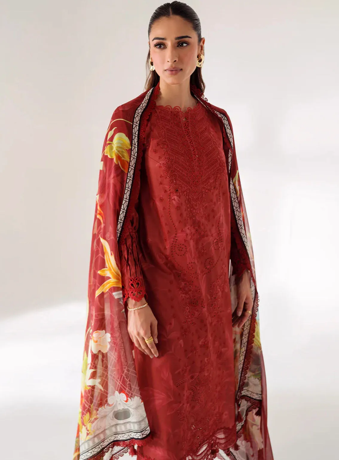 Qprints By Qalamkar Embroidered Lawn 3 Piece Unstitched Suit QLM24QP AR-09 RENEE