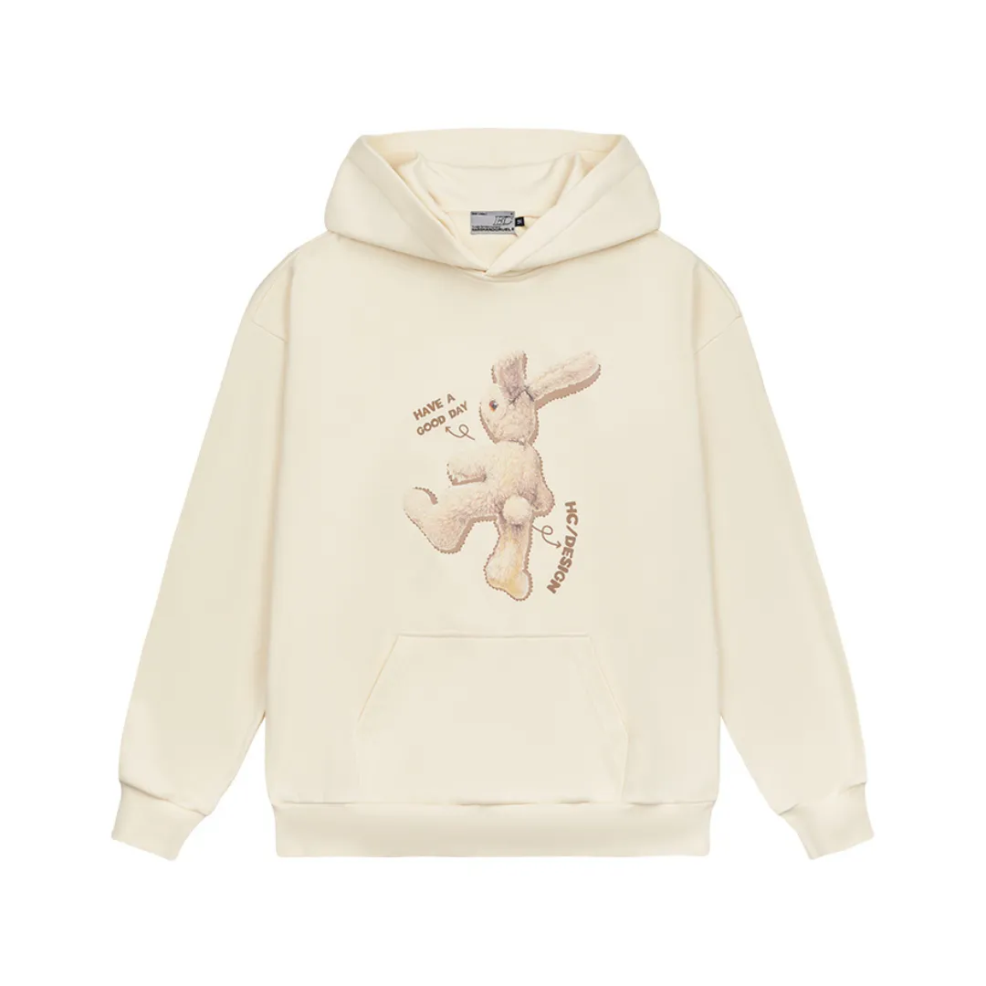 Rabbit Peluche Printed Hoodie