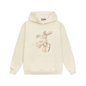 Rabbit Peluche Printed Hoodie