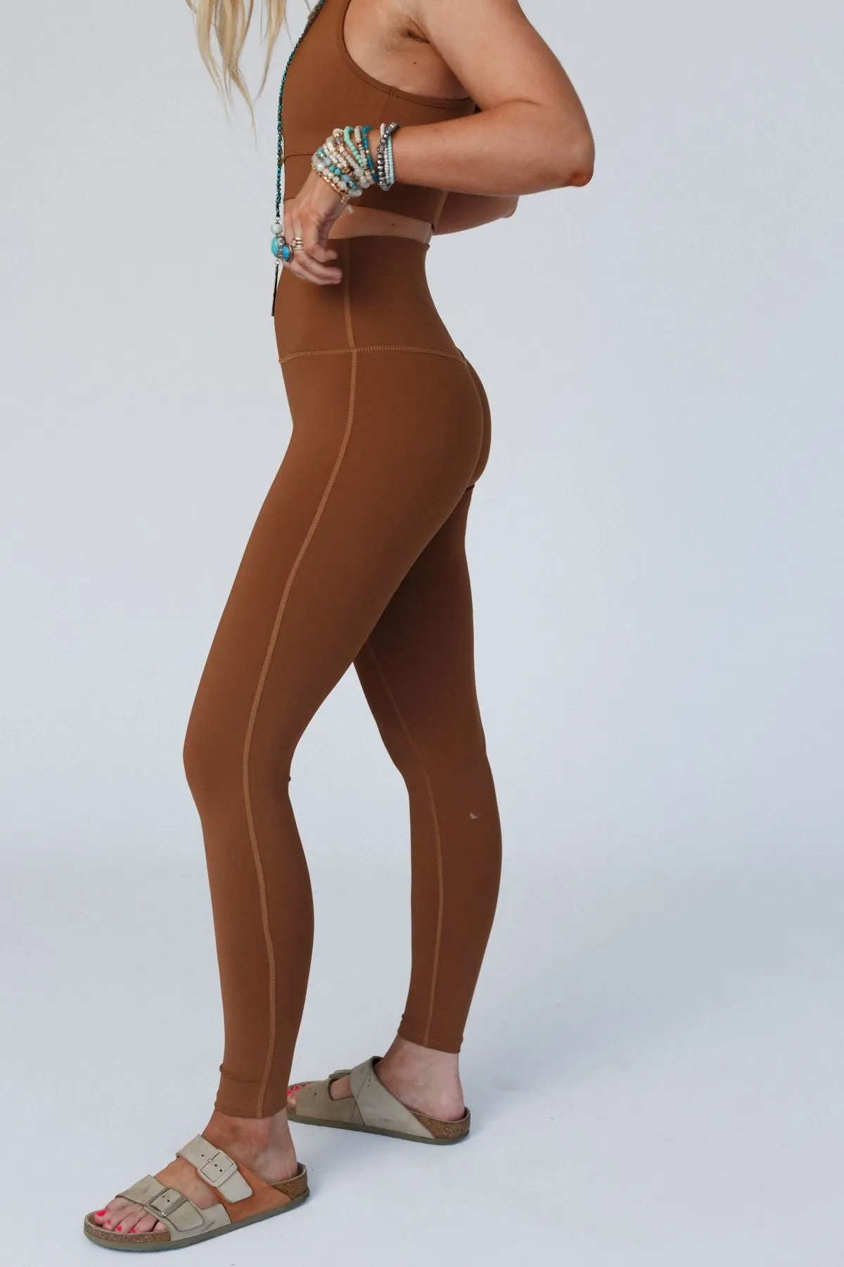 Ready Or Not Legging + Bra Set - Camel