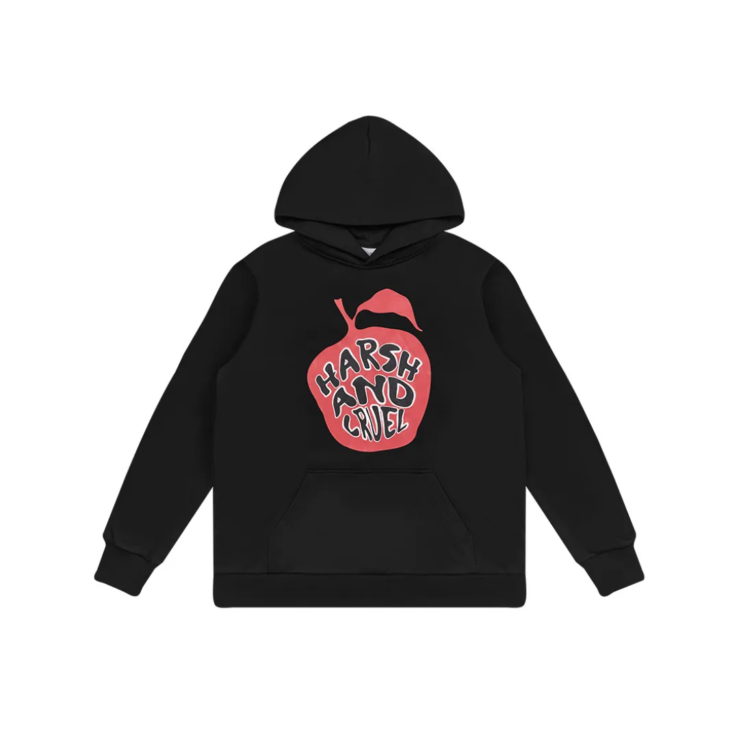 Red Apple Logo Printed Hoodie