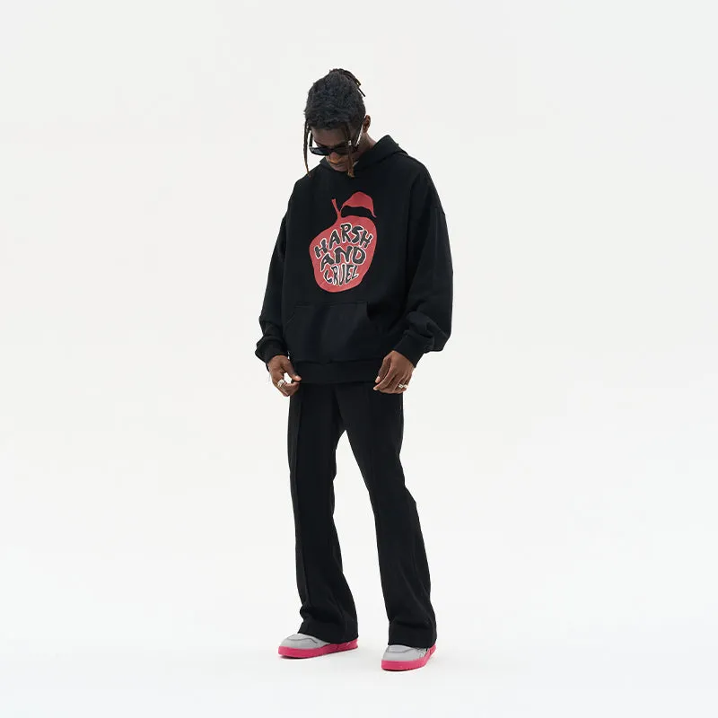 Red Apple Logo Printed Hoodie