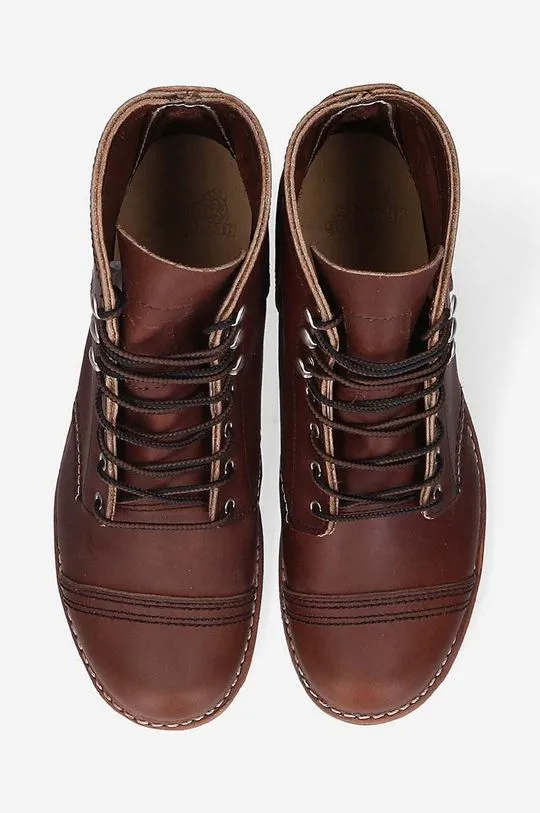 Red Wing leather shoes men's brown color