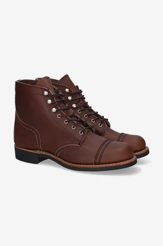 Red Wing leather shoes men's brown color