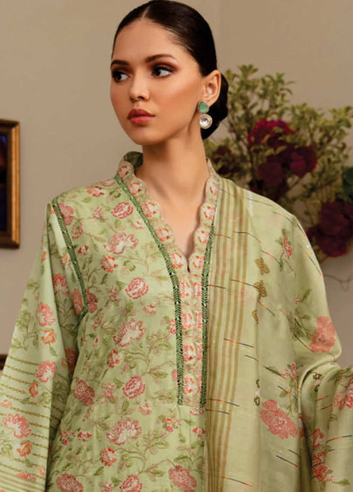 Sahl by Rashid Textile Luxury Embroidered Lawn 3 Piece Unstitched Suit RT24SL-7438