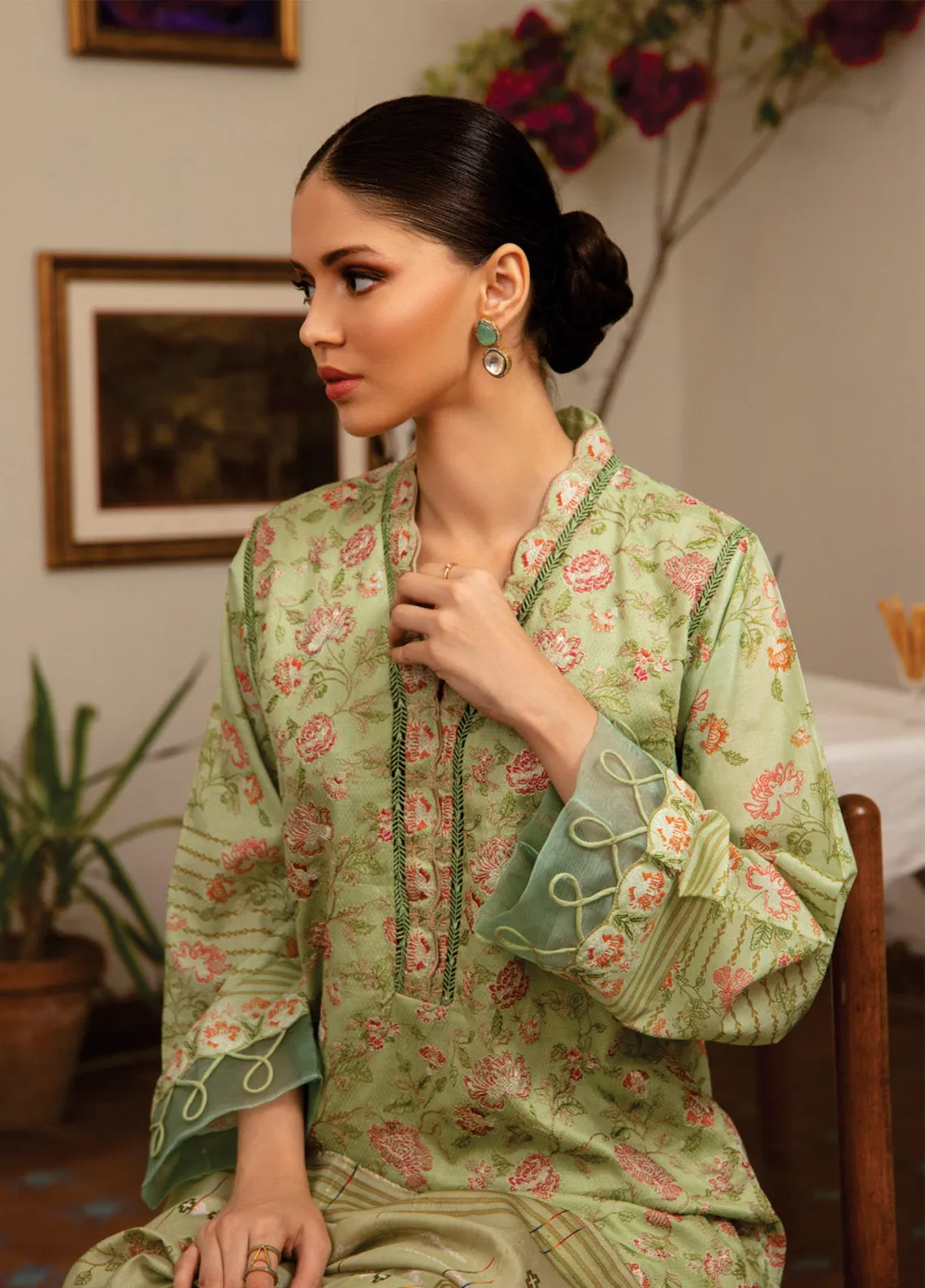 Sahl by Rashid Textile Luxury Embroidered Lawn 3 Piece Unstitched Suit RT24SL-7438