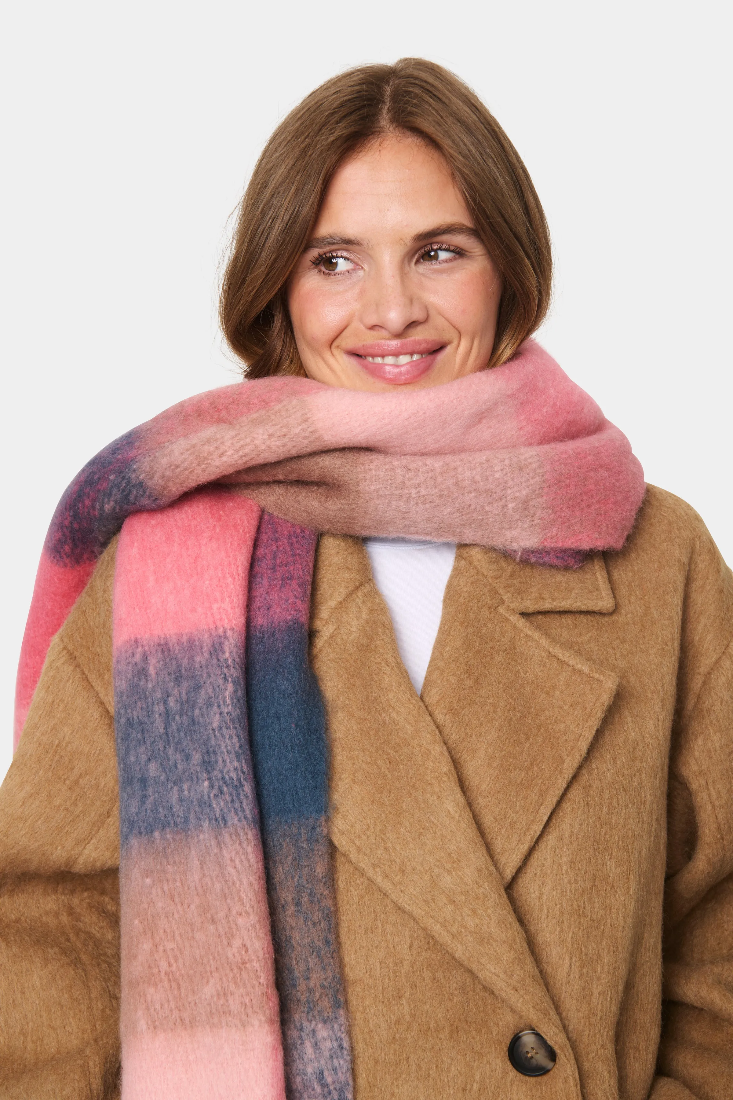 Saint Tropez Falberta Scarf in Pink Power