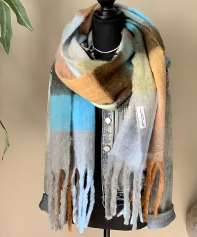 Scarf, long scarf, chunky scarf, tassel scarf, winter scarf