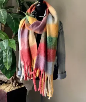 Scarf, long scarf, chunky scarf, winter scarf, tassel scarf