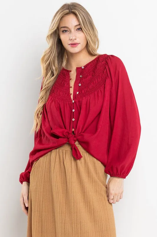 Scarlett Shirring Blouse