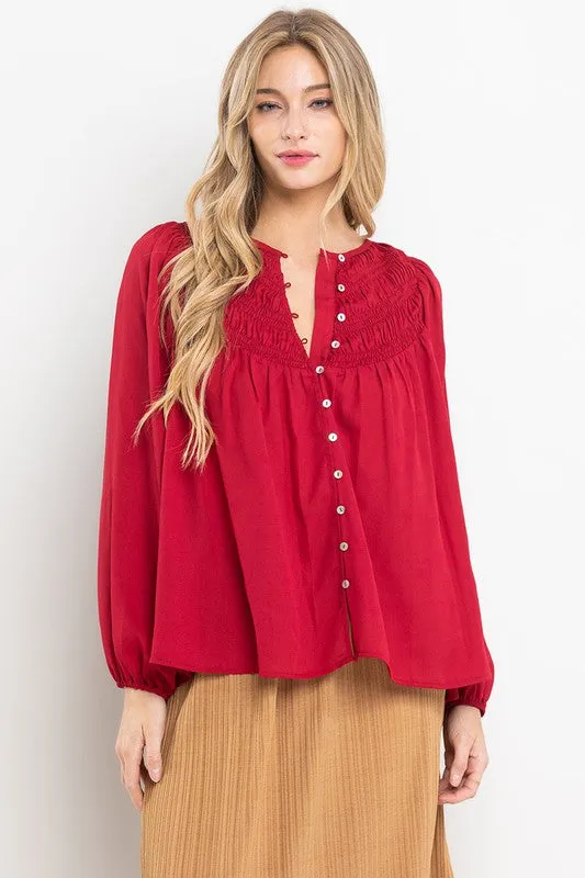 Scarlett Shirring Blouse