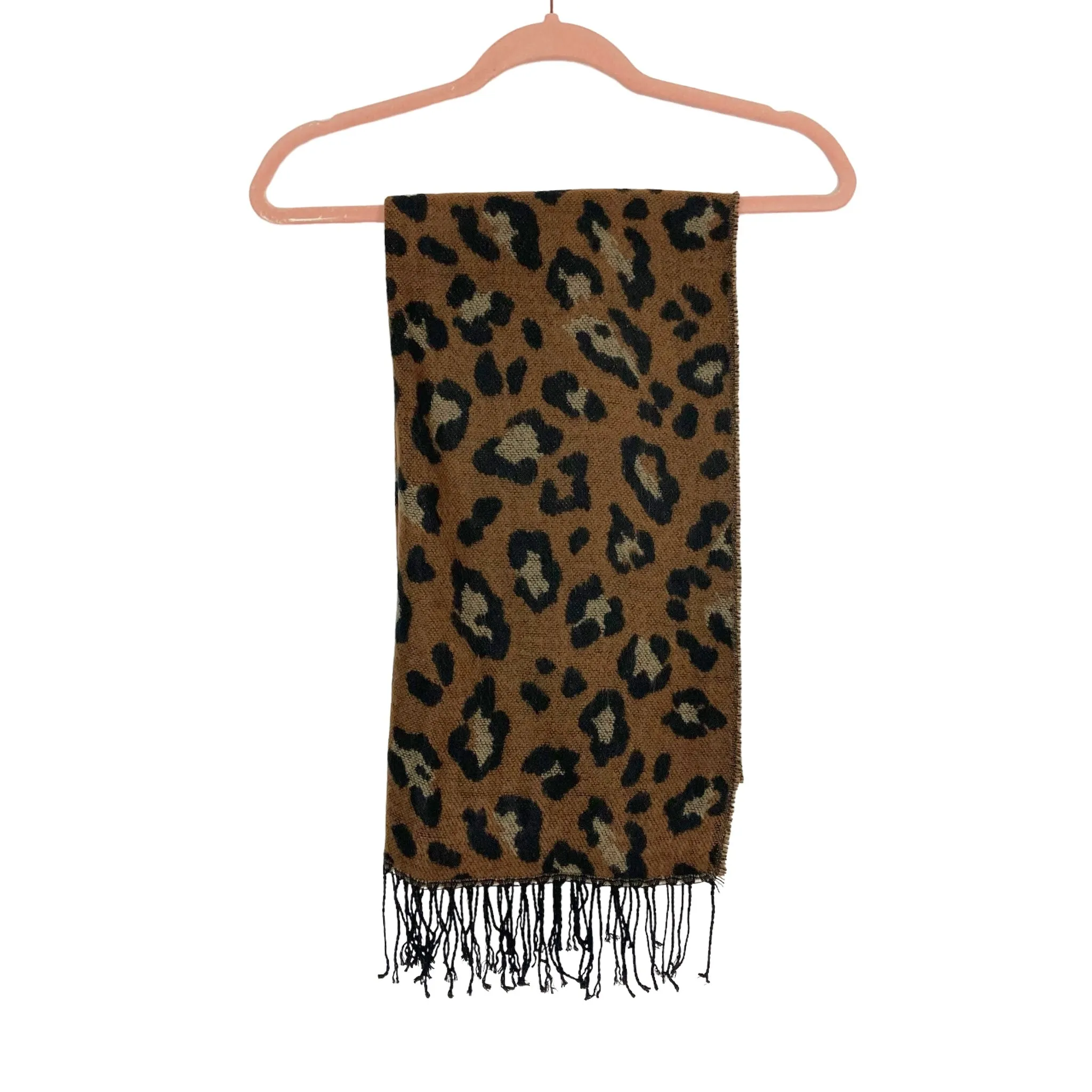 Scoop Brown/Black Animal Print Scarf