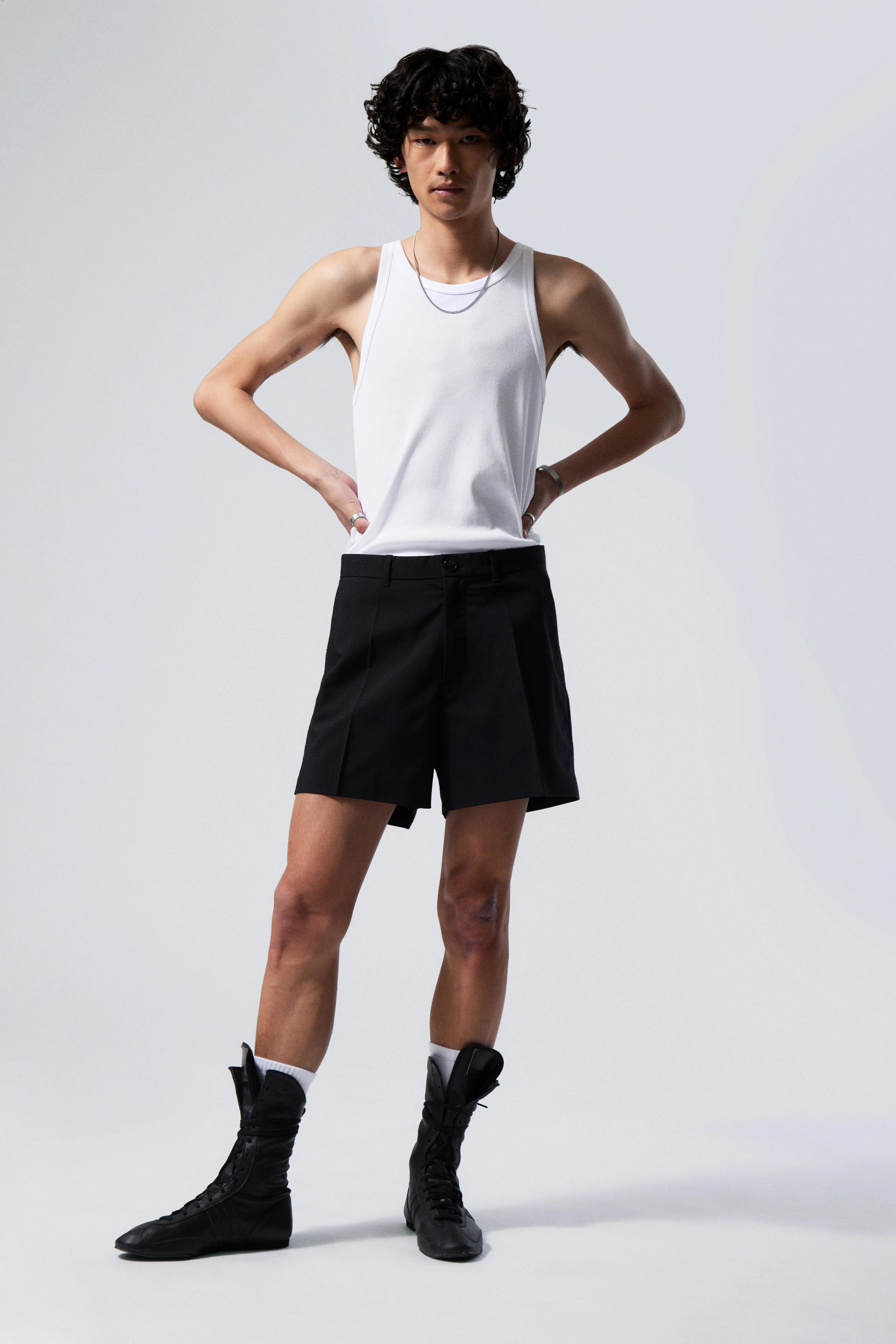 Short Suit Shorts - Knee length - Black - Men | H&M GB