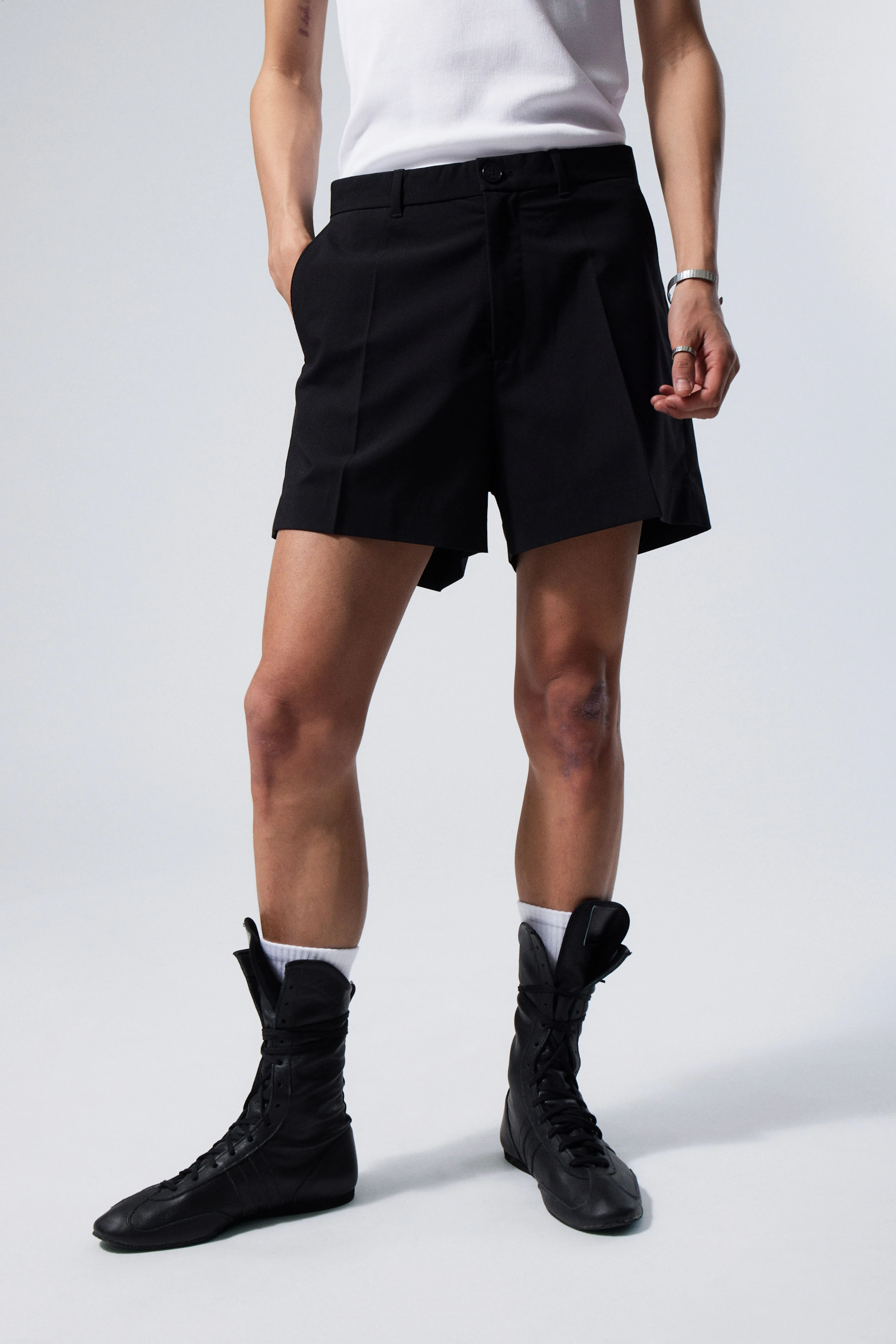 Short Suit Shorts - Knee length - Black - Men | H&M GB