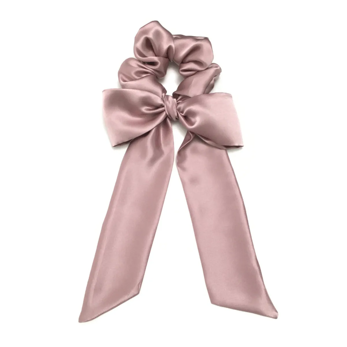 Silk Scarf Scrunchie - Mauve