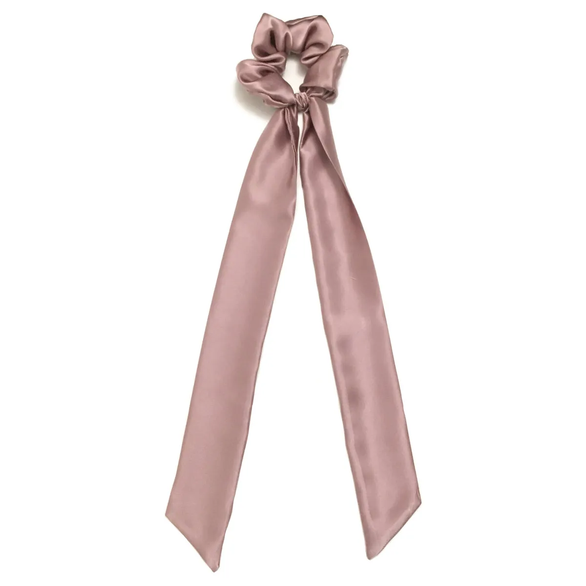 Silk Scarf Scrunchie - Mauve