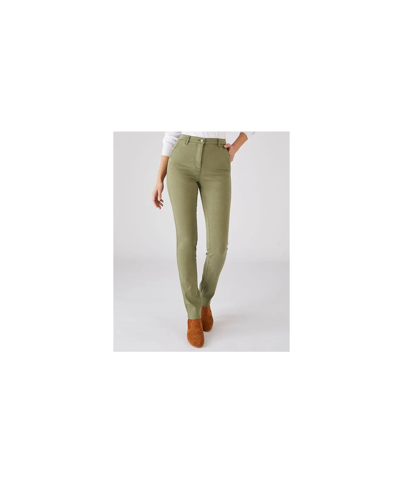 Slim Fitting Stretch Trousers