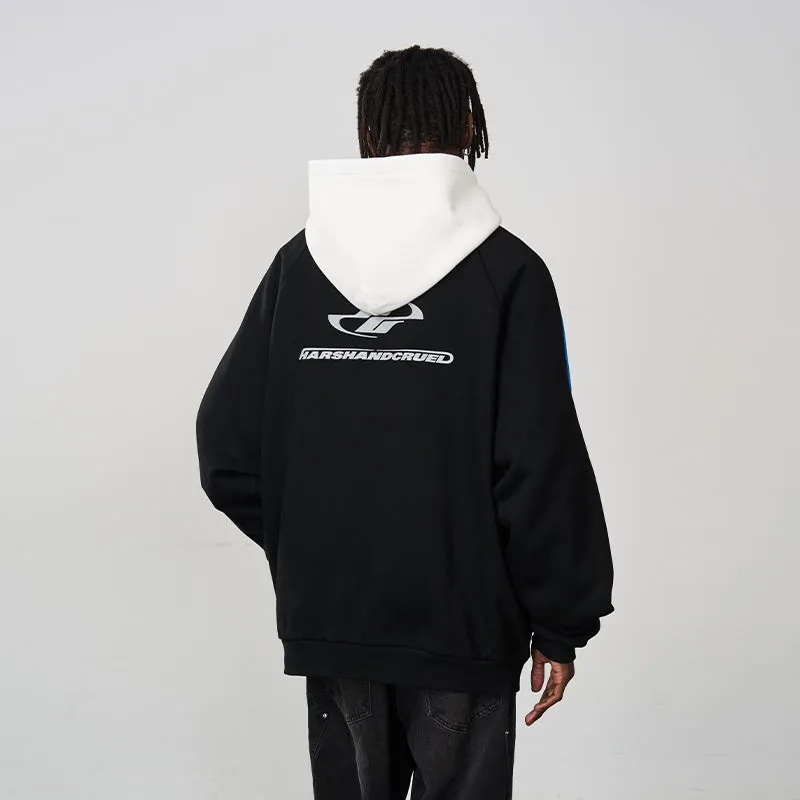 Splicing Contrast Stitching Hoodie