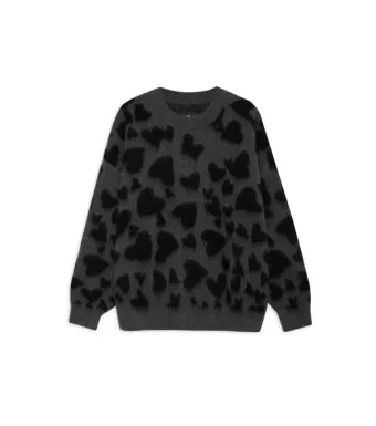 SYDNEY CREWNECK SWEATER HEARTS - ANINE BING